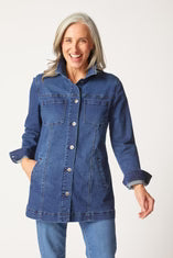Stretch Denim Boyfriend Jacket 11410