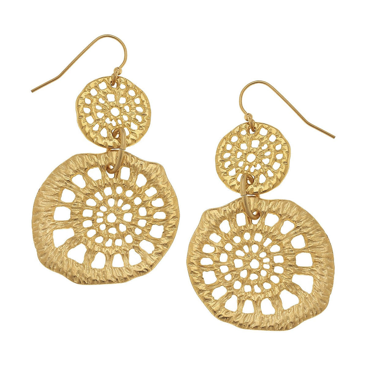 LATTICE GOLD FILIGREE EARRING