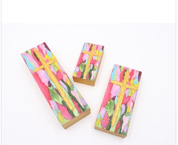 HB2004S WOOD CROSS BLOCKS