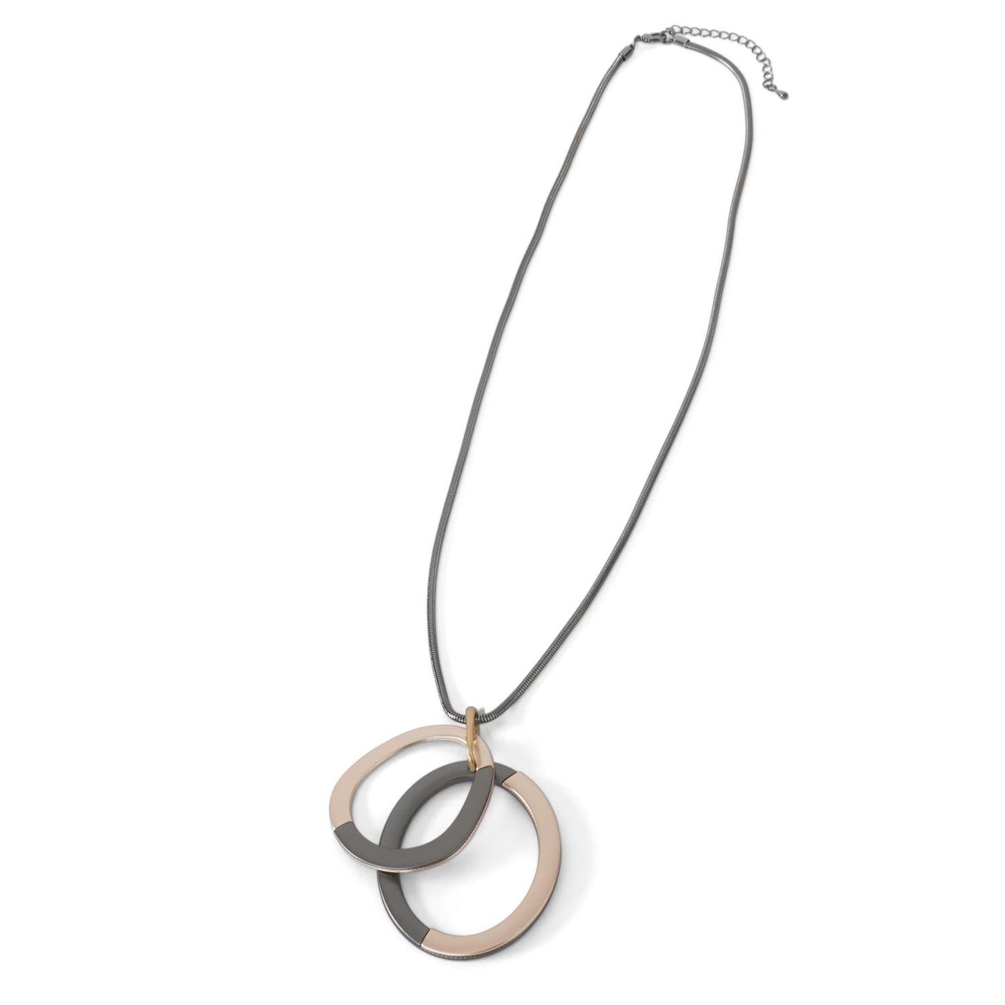 85240A-RG Rose Gold Ovals Necklace