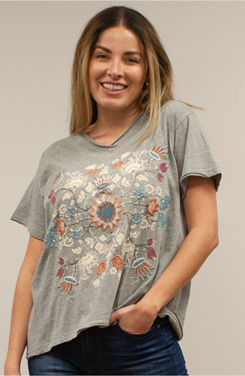 KYREC110 HEATHER GREY ECHO TEE