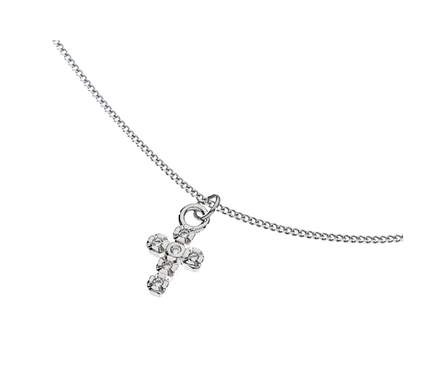 SILVER SHINY CROSS 581