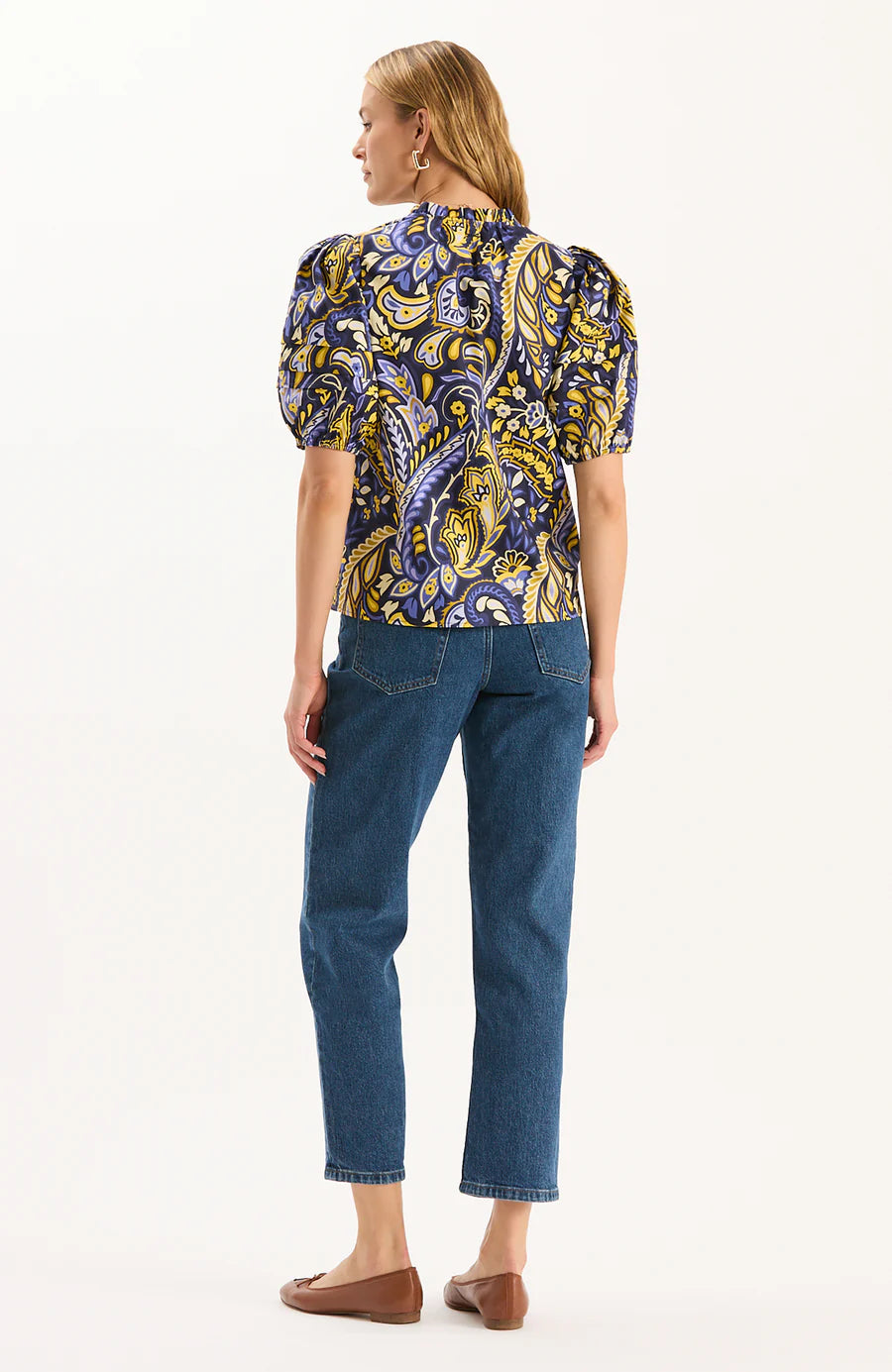 Jenna Cotton Sugar Plum Paisley Top 32106DD