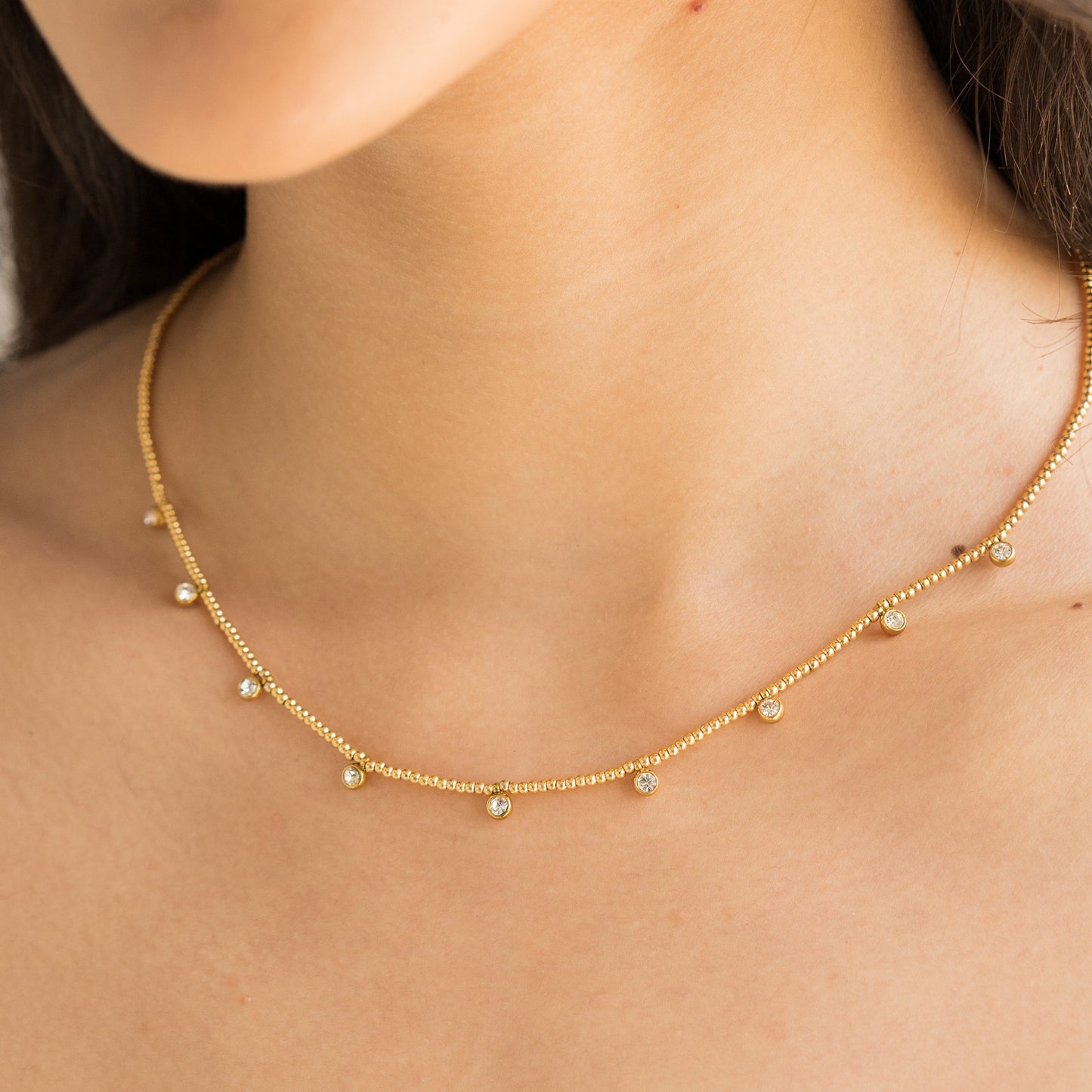 548 BEADED CRYSTAL NECKLACE