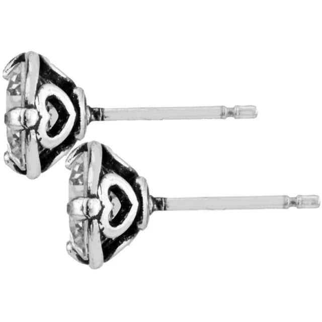 JE154A SIL/CZ BRILLIANCE 7MM POST EARRING
