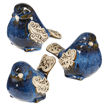 INDIGO SCROLL BIRD CB172252
