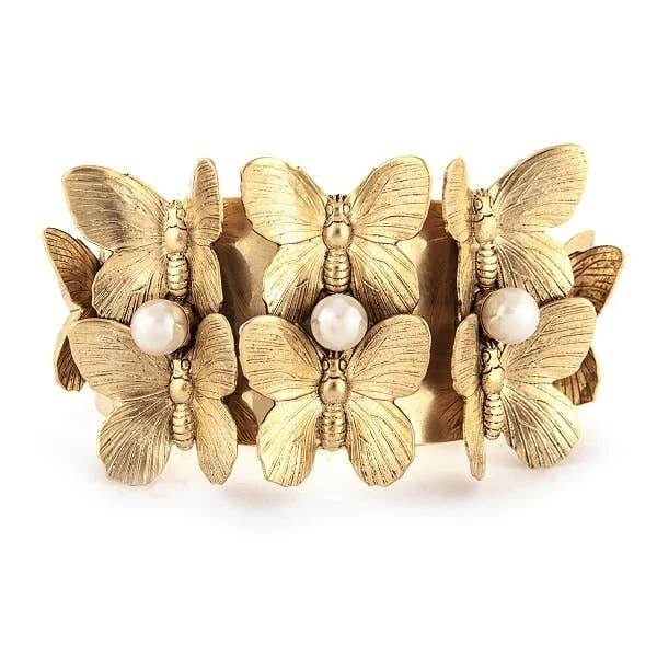 Lizana BP2157 GOLD CUFF WITH BUTTERFLY