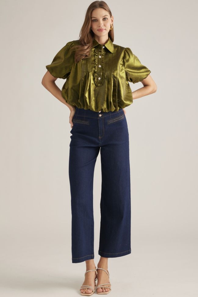 T34295 BALLOON SLEEVE TOP