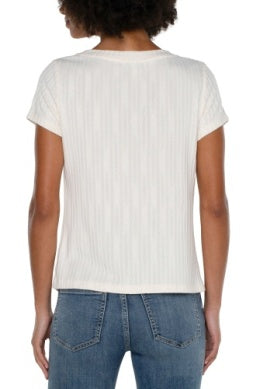 CAP SLEEVE BOAT NECK BABY TEE LM8D32KA36