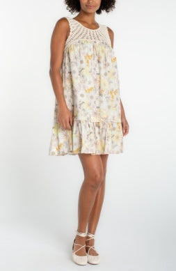 slvless woven dress w/crochet LMD035CF2P83