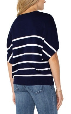 short slv dolman v neck sweater 23.5" hps LM8G28SK63