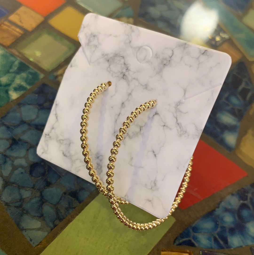 20468 Electroplated Gold Hoop earring