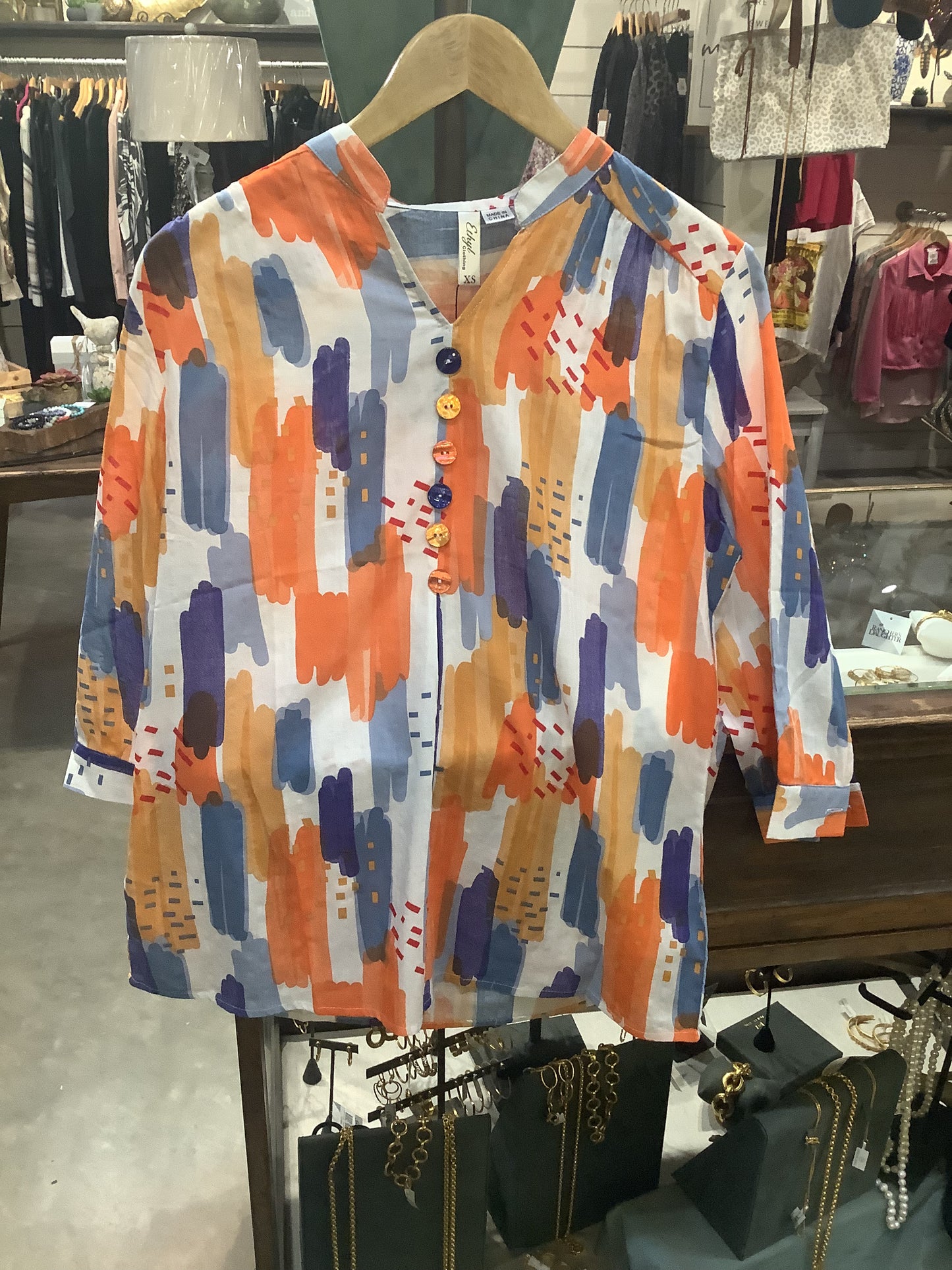 H2399JY PULL OVER RAYON PRINT