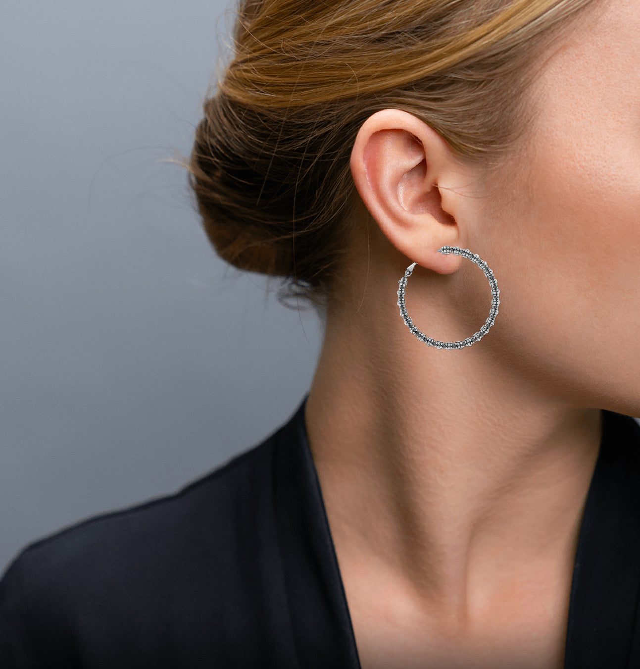 Twinkle Splendor Medium Hoop Earrings