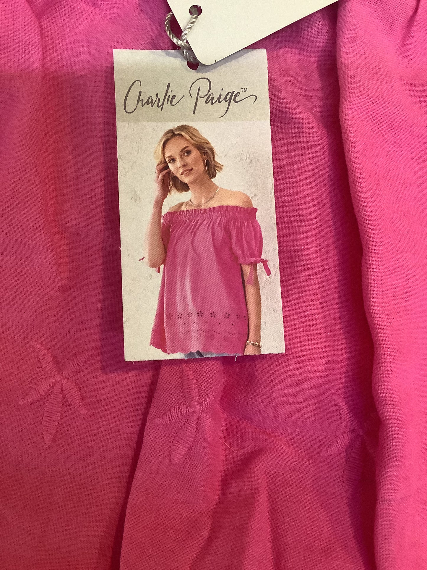 408677 CTTN/WVN SHORT SLEEVE TOP