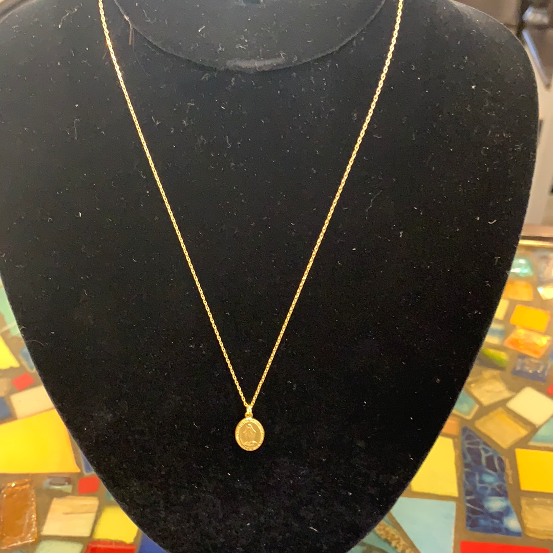 70640 18K GOLD PLATED O MARY PRAY FOR US