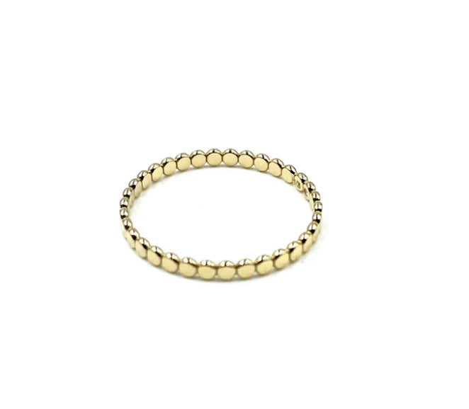 R-PEBB8GF RESORT COLLECTION GOLD FLAT PEBBLE RING