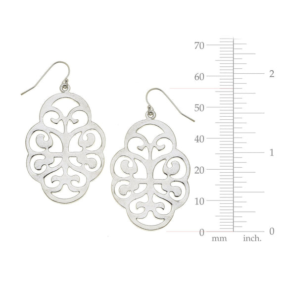 LEAF CUT OUT EARRING SILVER 1251S