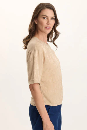 Chelan Textured Satin Casual Fit Top 14758