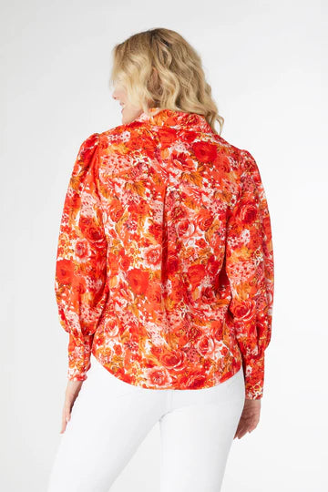 Sunset Bloom Floral Printed Blouse