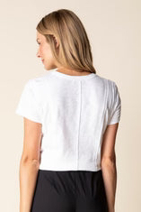 COTTON PEBBLE SEAMED TEE  27557