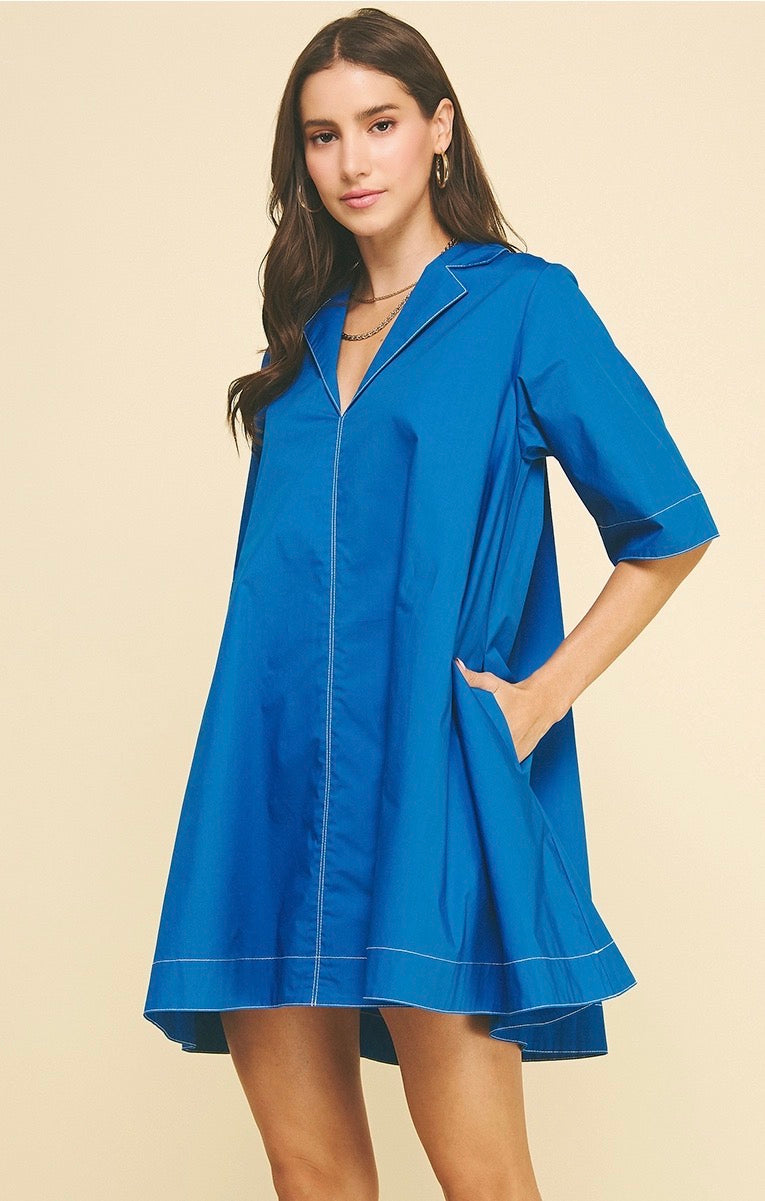 6657D V- NICK MINI DRESS