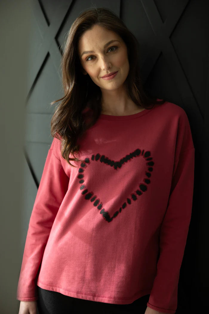 Destination Fleece Shibori Heart Pullover 44501