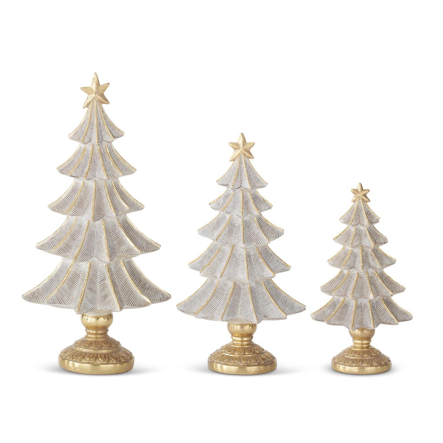 GOLD GLITTEERED RESIN CHRISTMAS TREE 55408