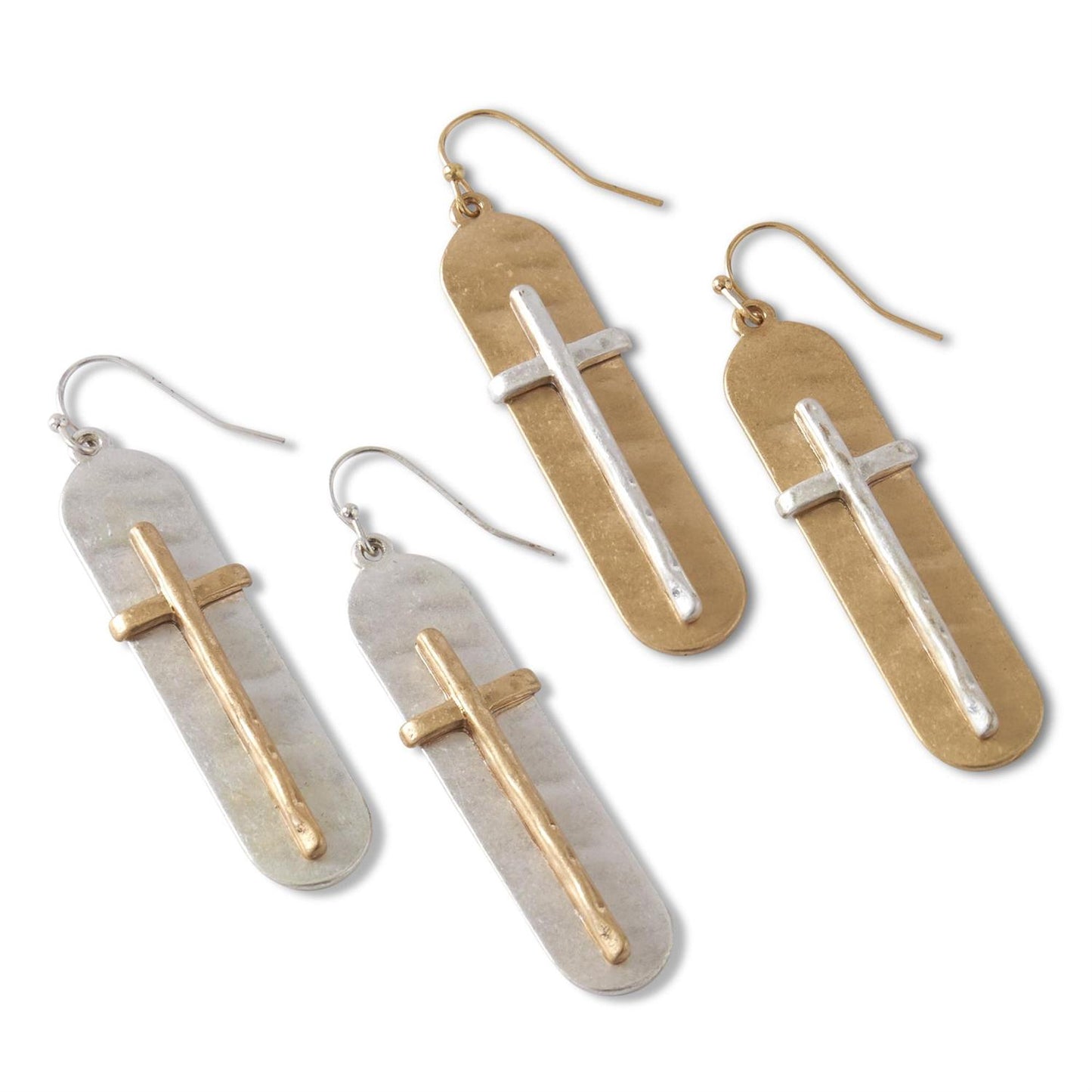 ASSORTED LONG CROSS EARRING 85001A