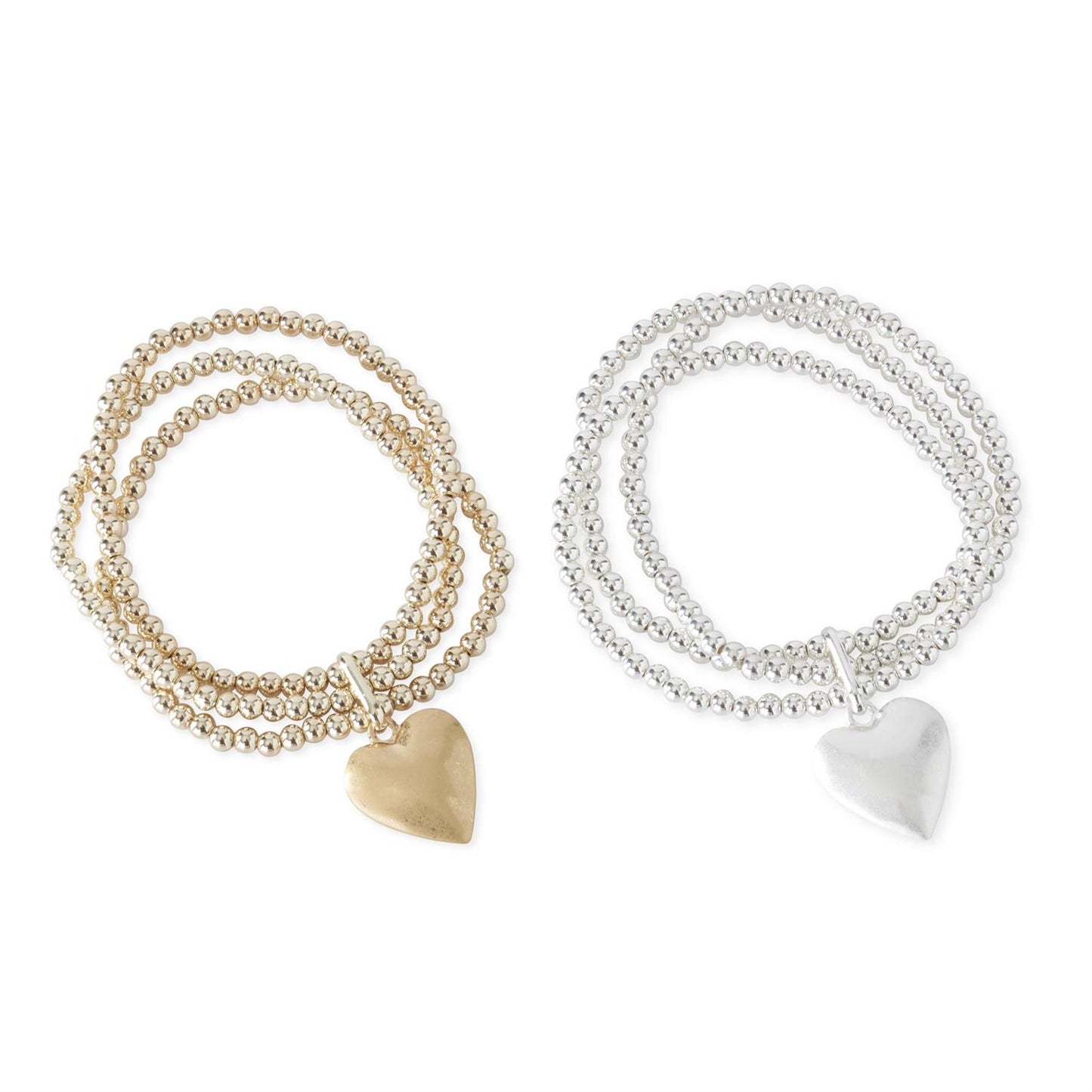 Assorted Three Strand Heart Bracelets 85257A
