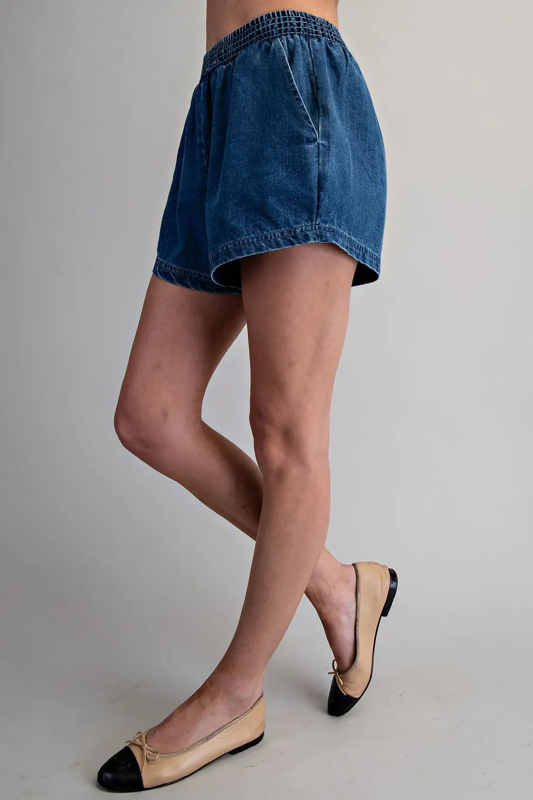 SOLID ELASTIC WAITST SHORT PH15447