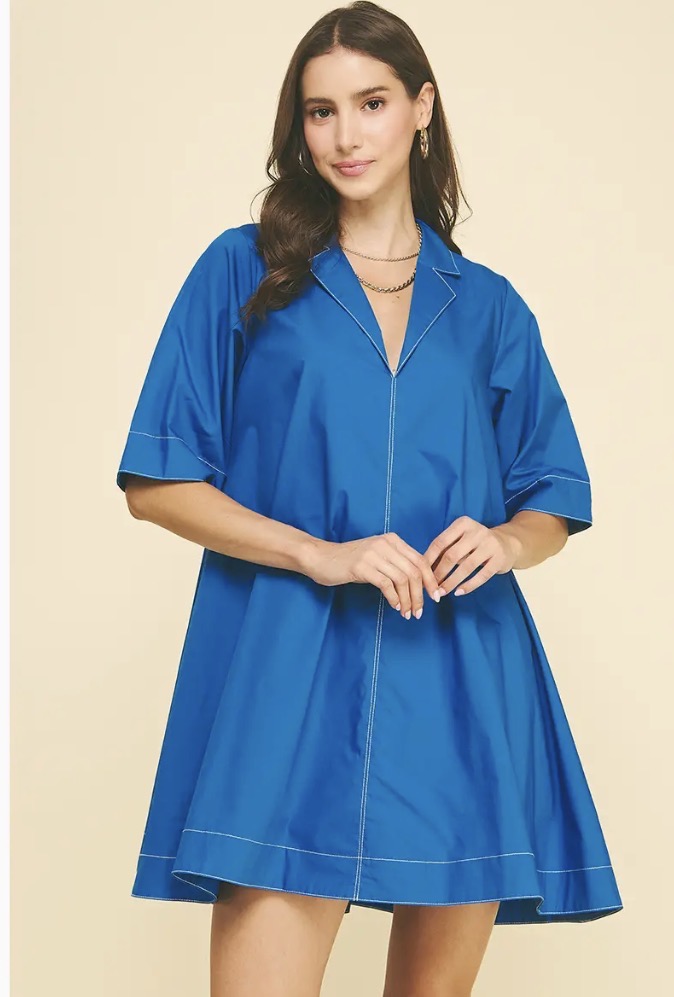 6657D V- NICK MINI DRESS
