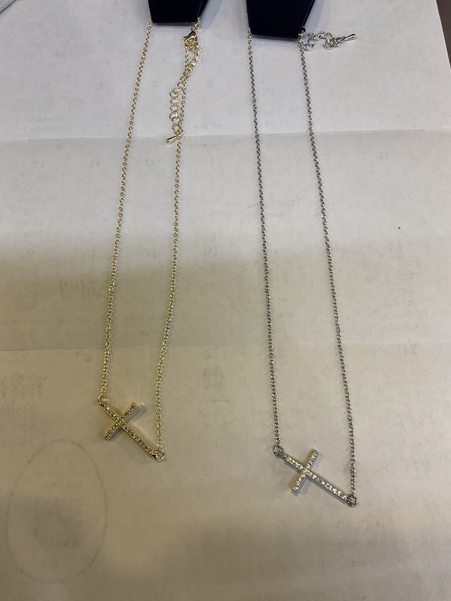 Cross Necklace with CZ JN3414
