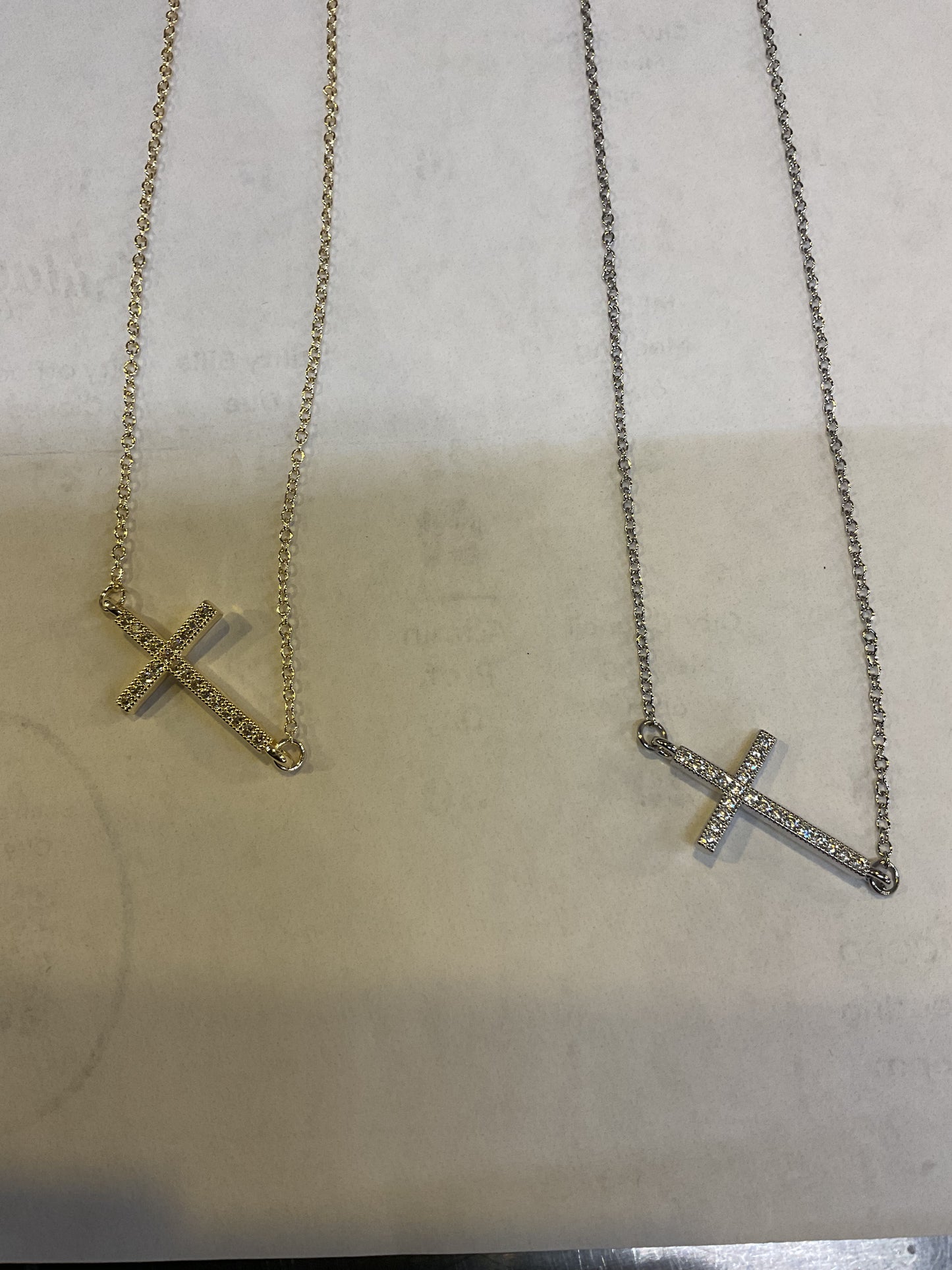Cross Necklace with CZ JN3414