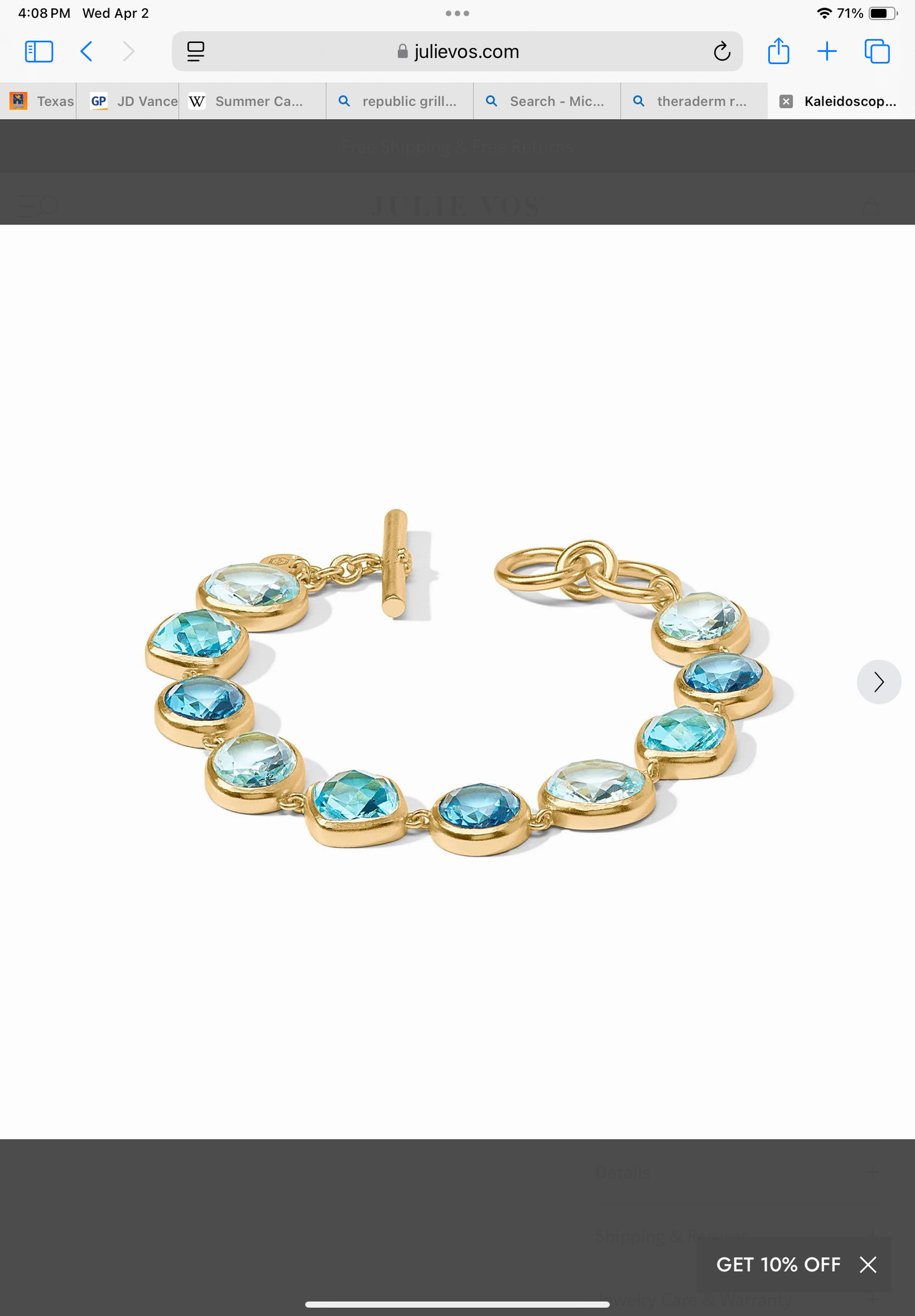 TENNIS JEWELRY JULIE VOS