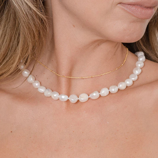 WATERPROOF STATEMENT FRESH WATER PEARL NECKLACE 468