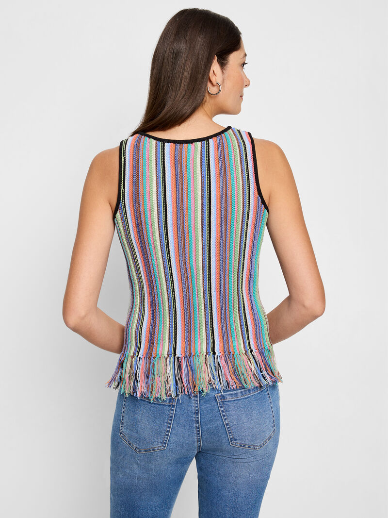 S251122 FALLING FRINGE SWEATER TANK