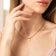 Waterproof Gold Scalloped Pearl Pendant Necklace 686