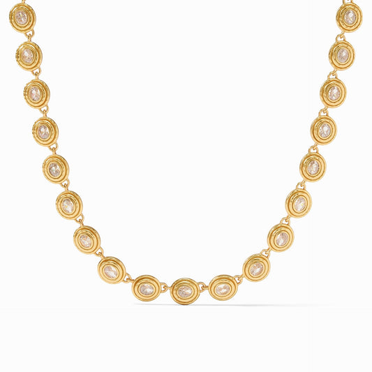 TUDOR TENNIS NECKLACE GOLD CUBIC ZIRCONIA  N464CZ00