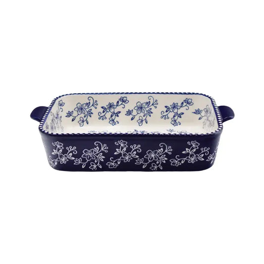 13 x 9 BAKER FLORAL LACE BLUE