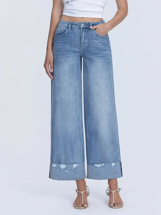 LV1604 HIGH RISE CUFFED WIDE LEG