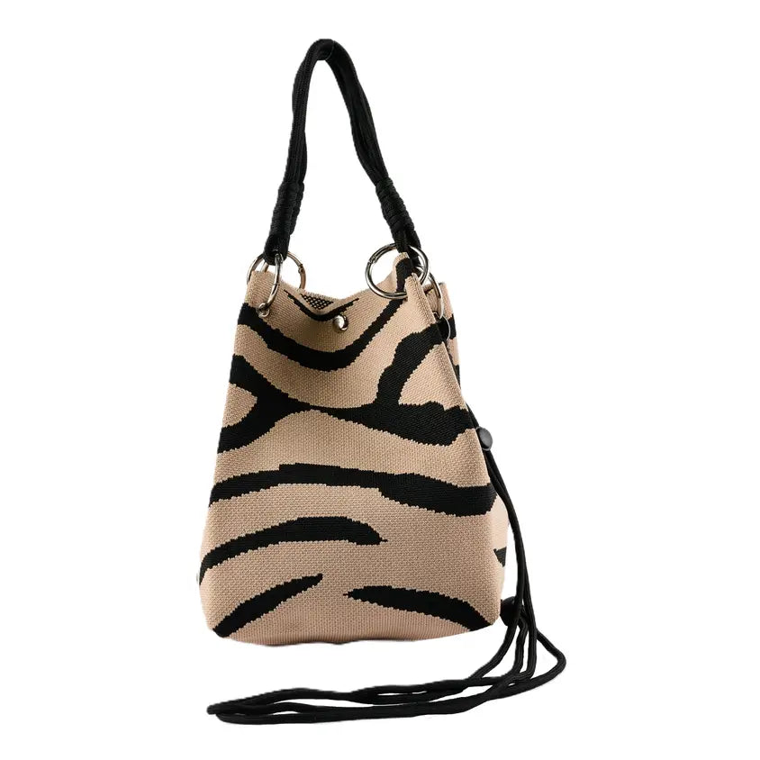 BL11777 CROSSBODY ANIMAL PRINT BUCKETBAG