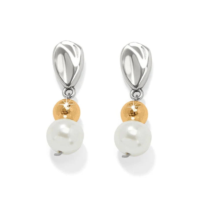 JA0033  Cascade Unity Pearl Post Drop Earrings