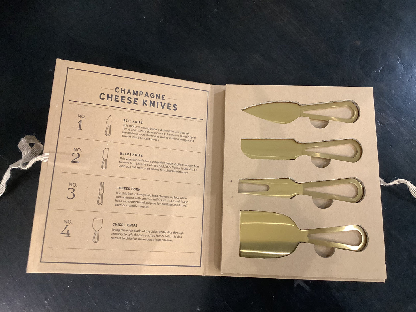 G2745 CHAMPAGNE GOLD CHEESE KNIVES