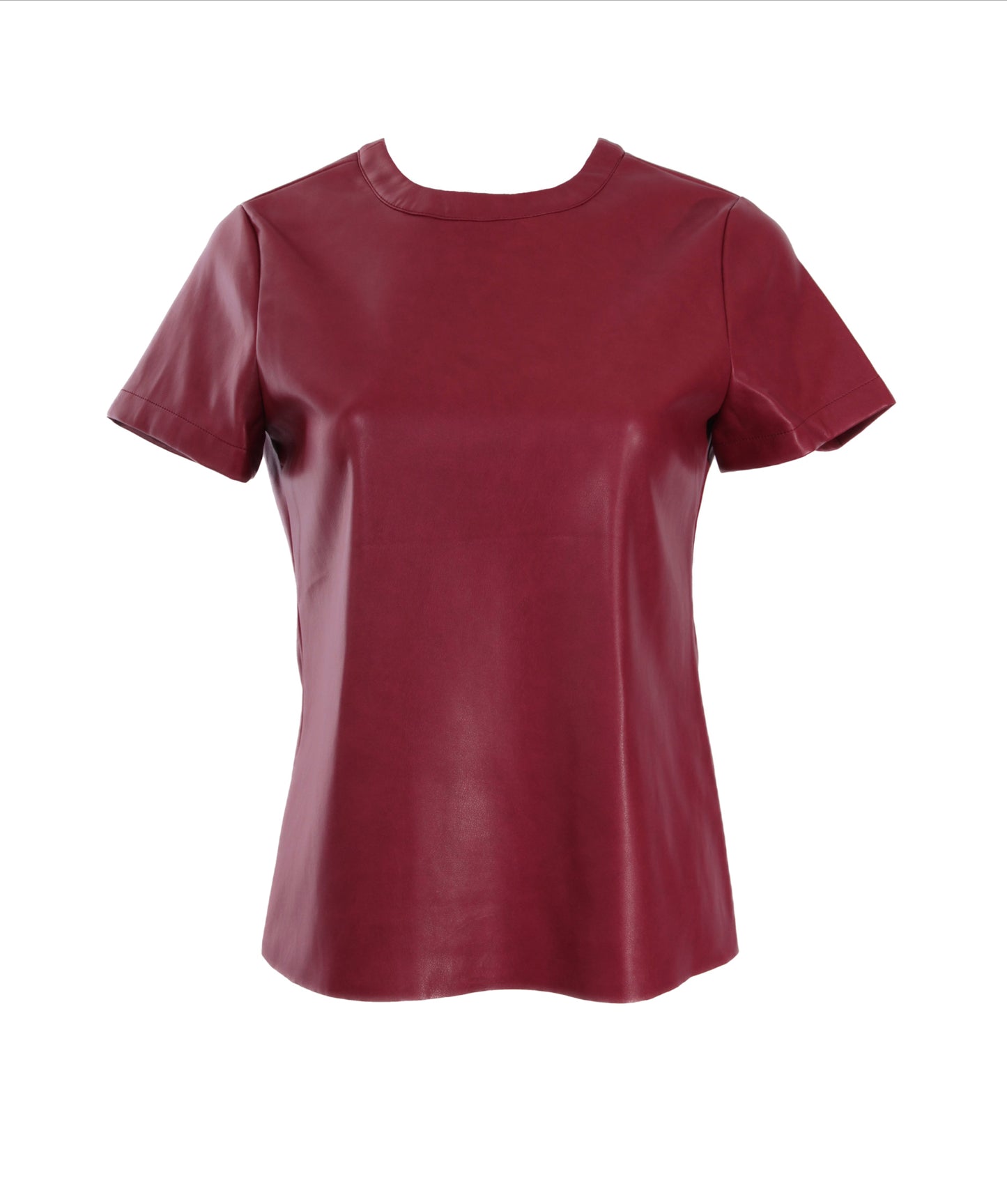 75347 VEGAN LEATHER SHORT SLEEVE TEE