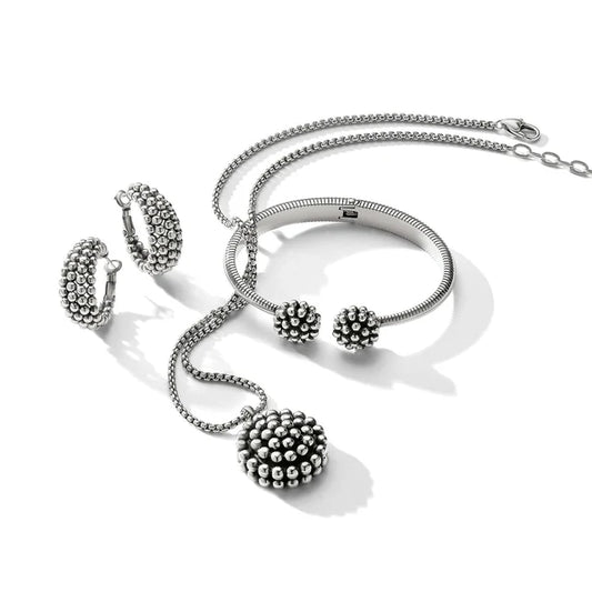 JA0365 Pretty Tough Blossom Hoop Earrings