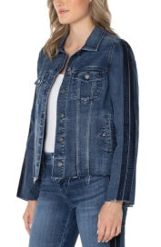 LM1130EF FRAYED JEAN JACKET