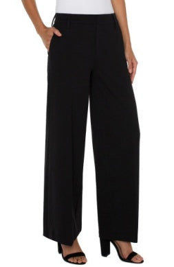 LM4654M42 HIGH RISE WIDE LEG BLACK PANT