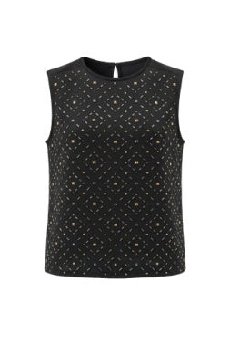 slvlss embellished knit to woven tee LM8M60KB59