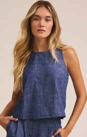 LINEN BLEND STEVIE TANK